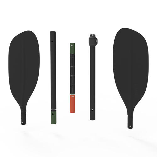 PAGAIE DE KAYAK EN CARBONE RÉGLABLE ET DÉMONTABLE 5 PARTIES PR500 190-210 CM