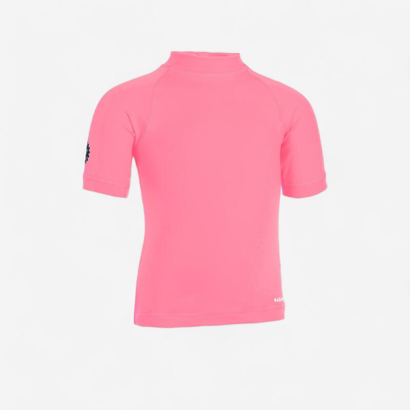 Uv-werend shirt met korte mouwen voor peuters en kleuters roze