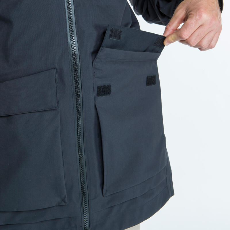 Segeljacke Herren wasserdicht winddicht - 500 schwarz