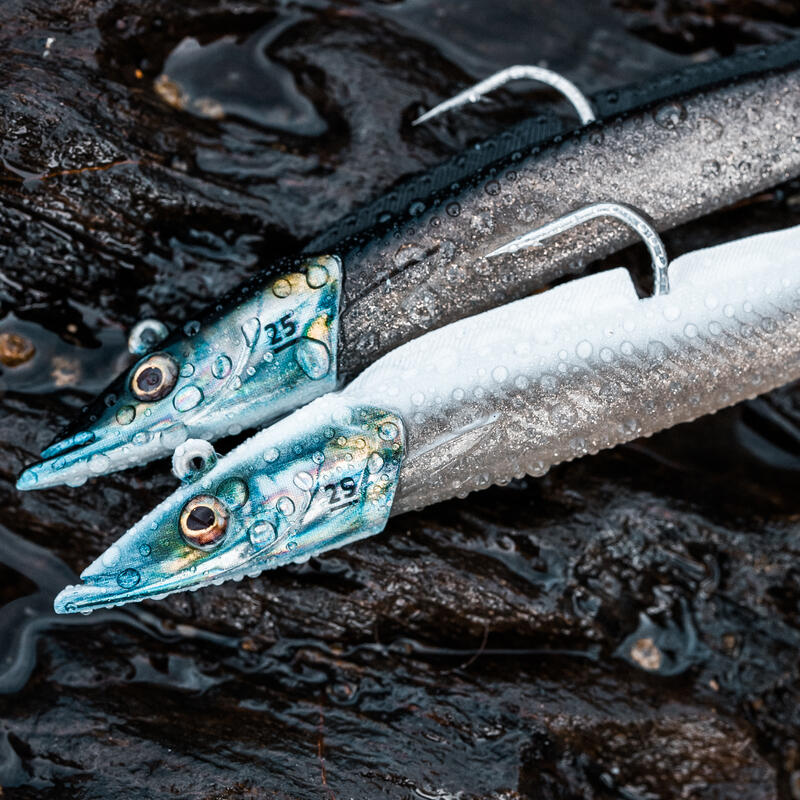 Měkká nástraha shad smáček Combo Eelo 150 25 g Černý hřbet / bílý hřbet