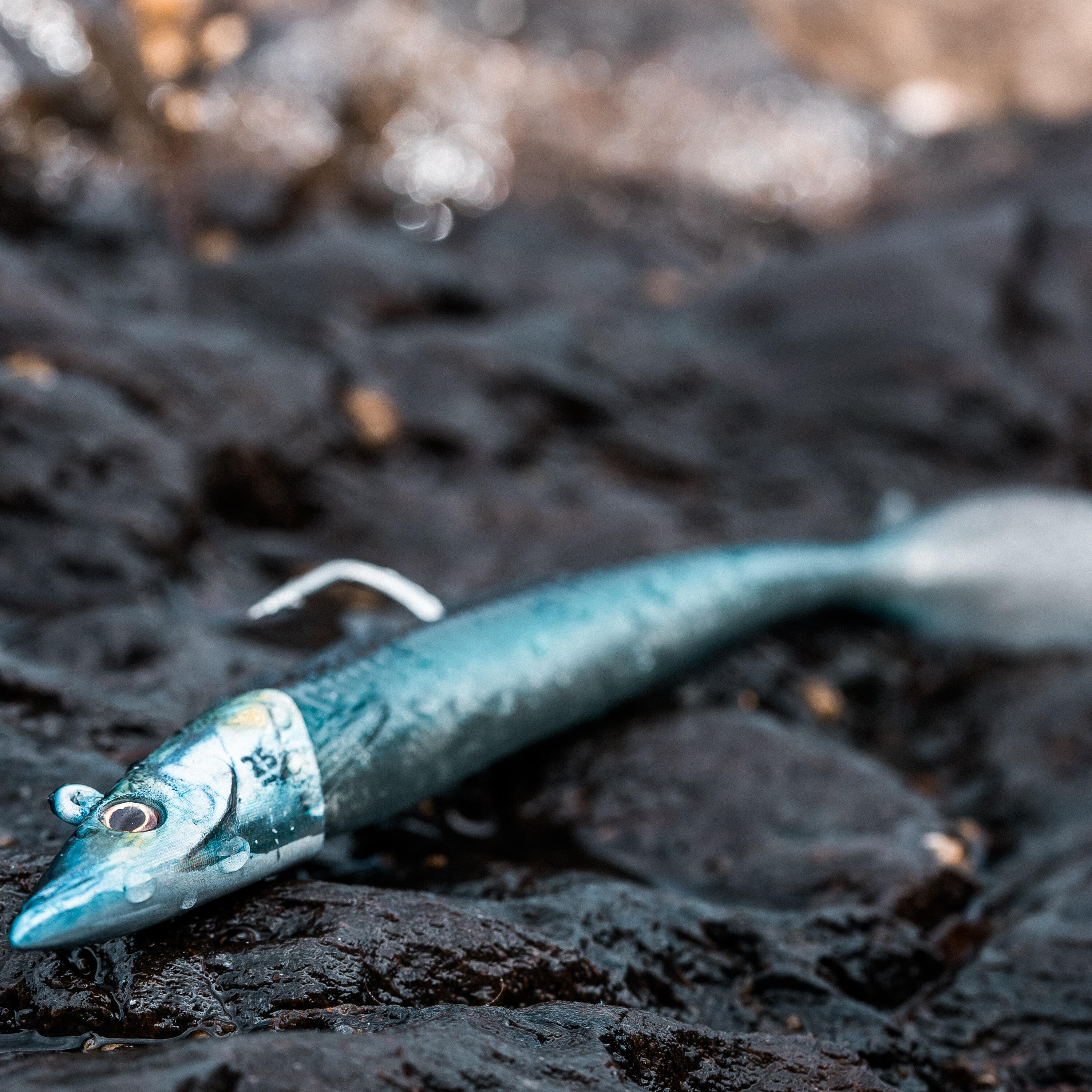 Sand Eel Shad Soft Lure 25 g - Combo Eelo 150 Ayu/Blue - CAPERLAN