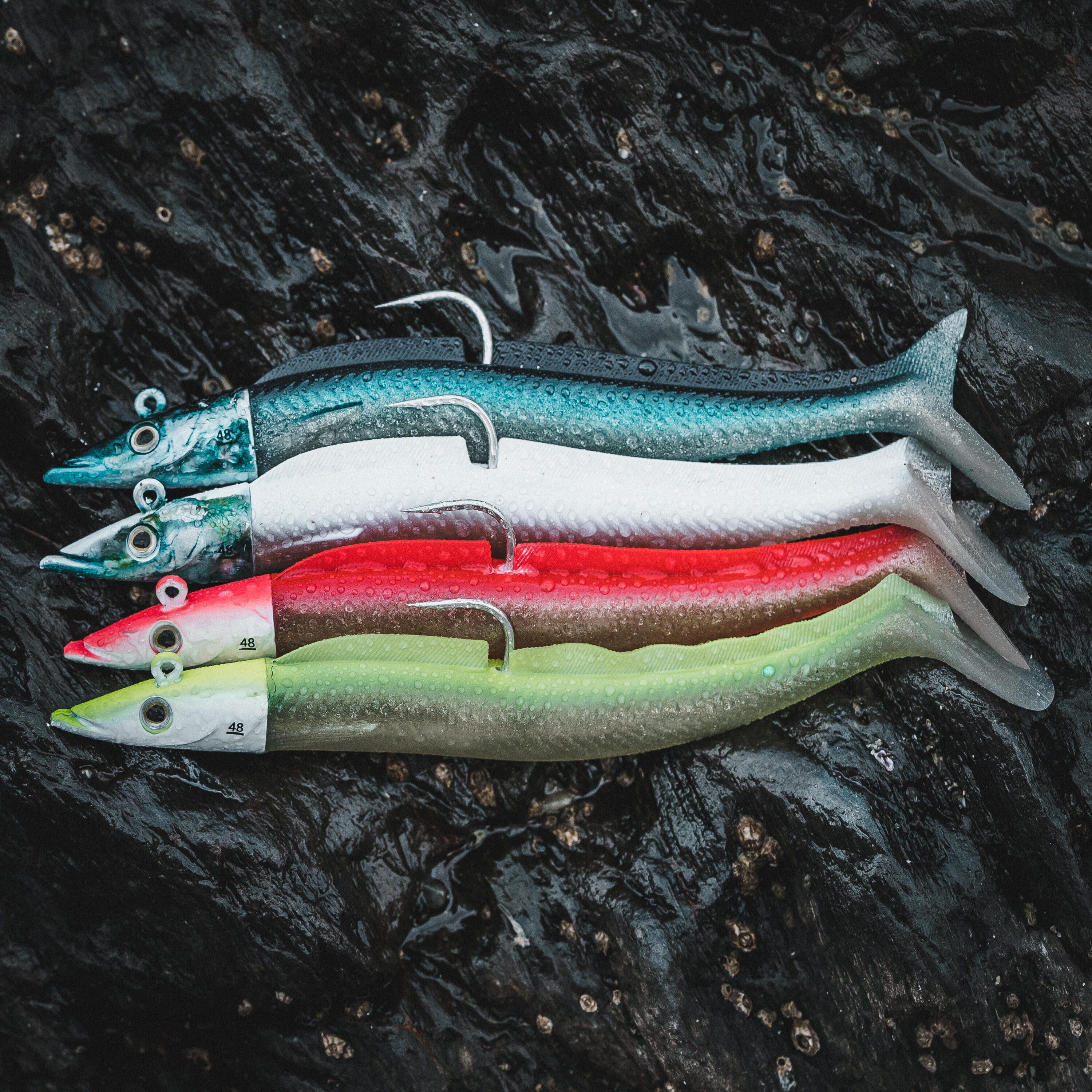 Set Gummikder Eelo 200 48 g natur Sandaal Shad | Decathlon