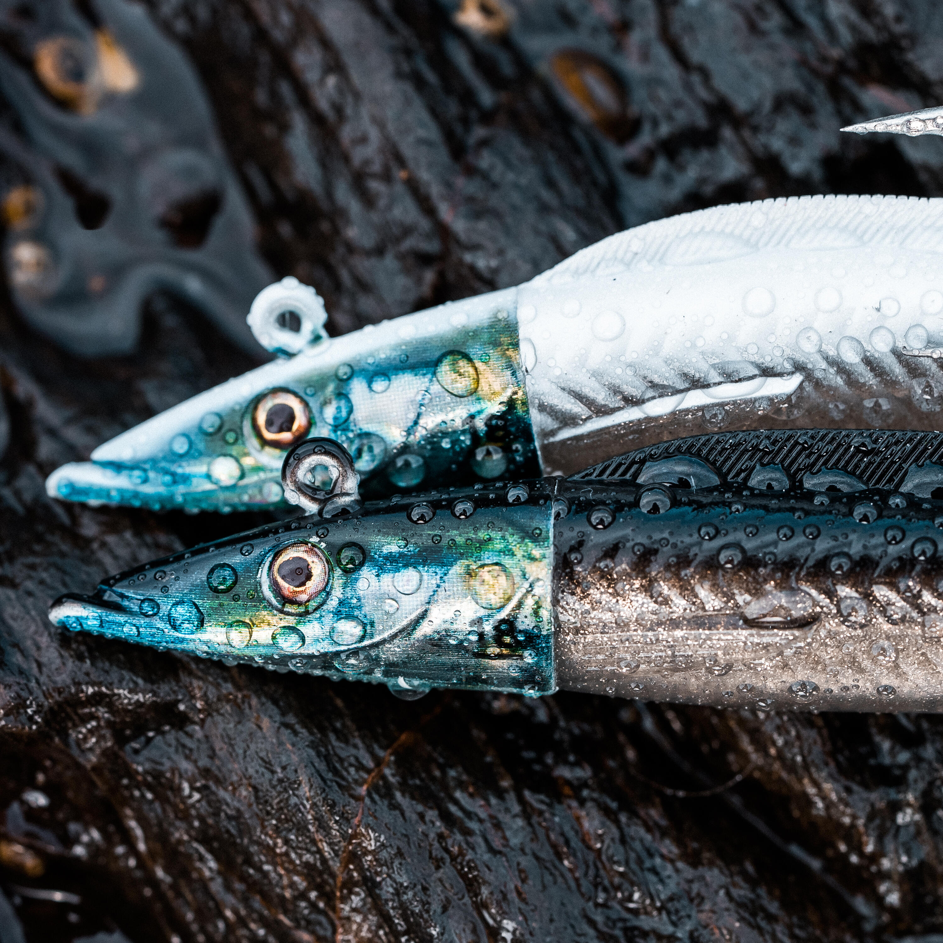 Amostras Flexíveis Pesca Shad Galeota EELO 150 18 g Dorso Preto/Branco (Conjunto) 5/12