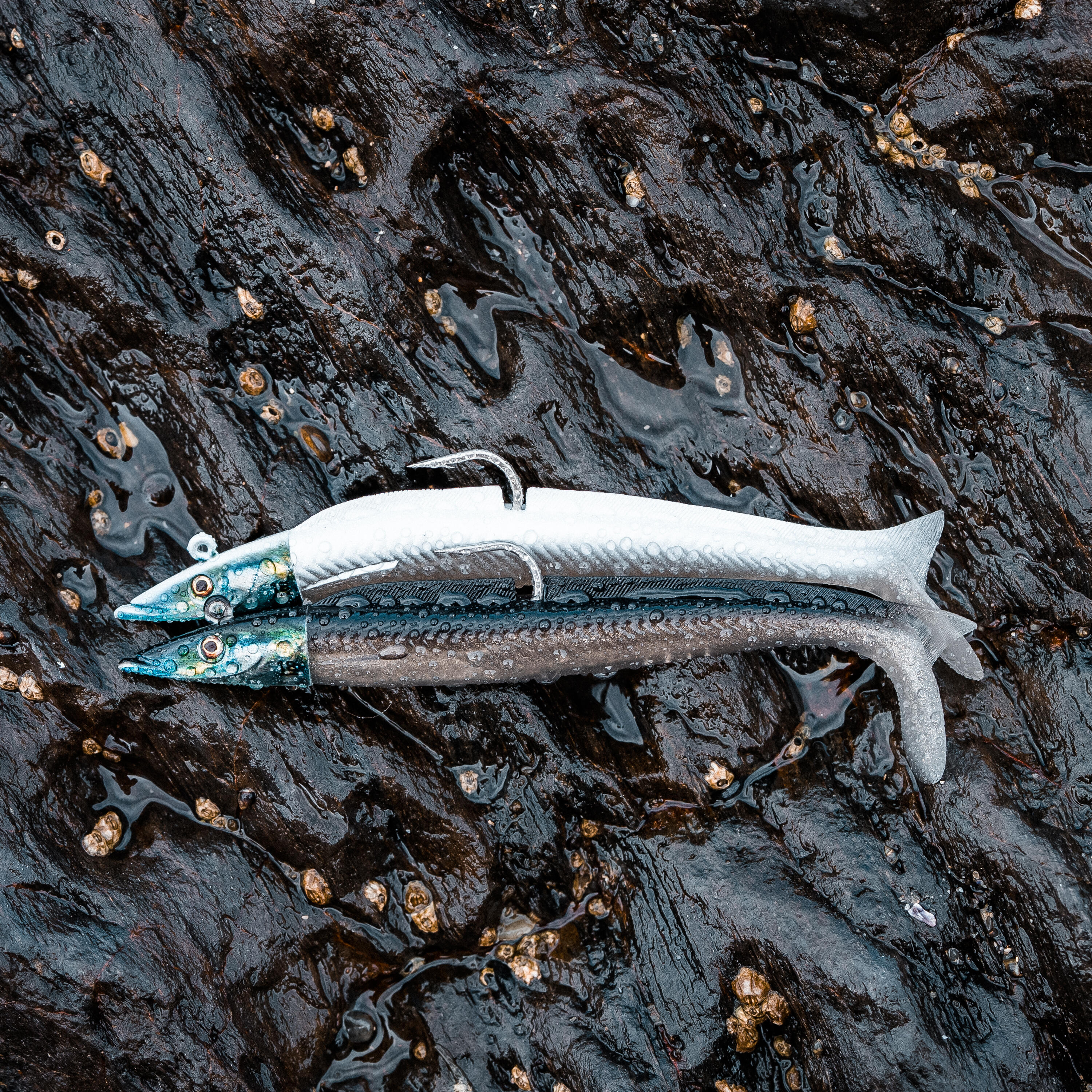 Amostras Flexíveis Pesca Shad Galeota EELO 150 18 g Dorso Preto/Branco (Conjunto) 4/12