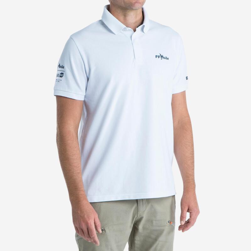 Poloshirt Segeln Herren 100 blau