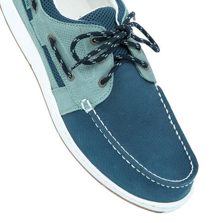 Plavo-kaki muške kožne cipele za jedrenje CLIPPER