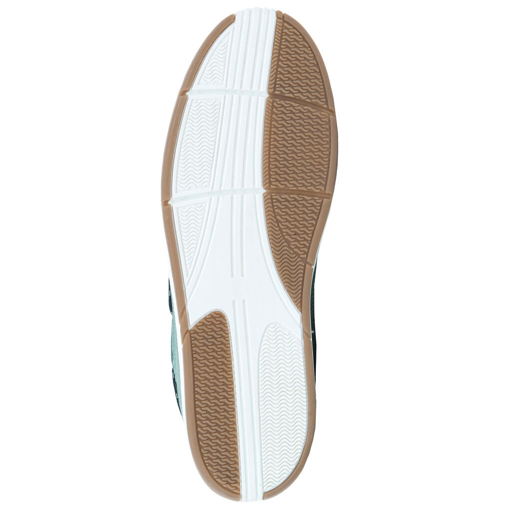 Segelschuhe Herren Leder petrol/khaki