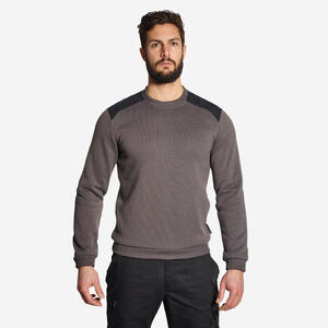 Jersey Solognac 500 Hombre Gris Calido Fibra Polar