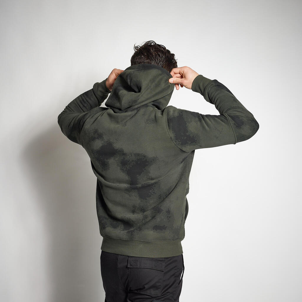 Kapuzensweater 500 khaki/camouflage 