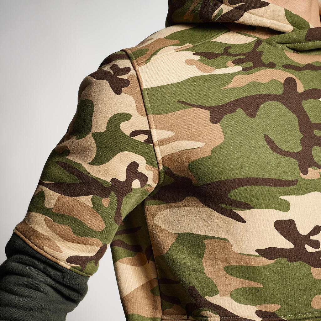 Kapuzensweater 500 khaki/camouflage 