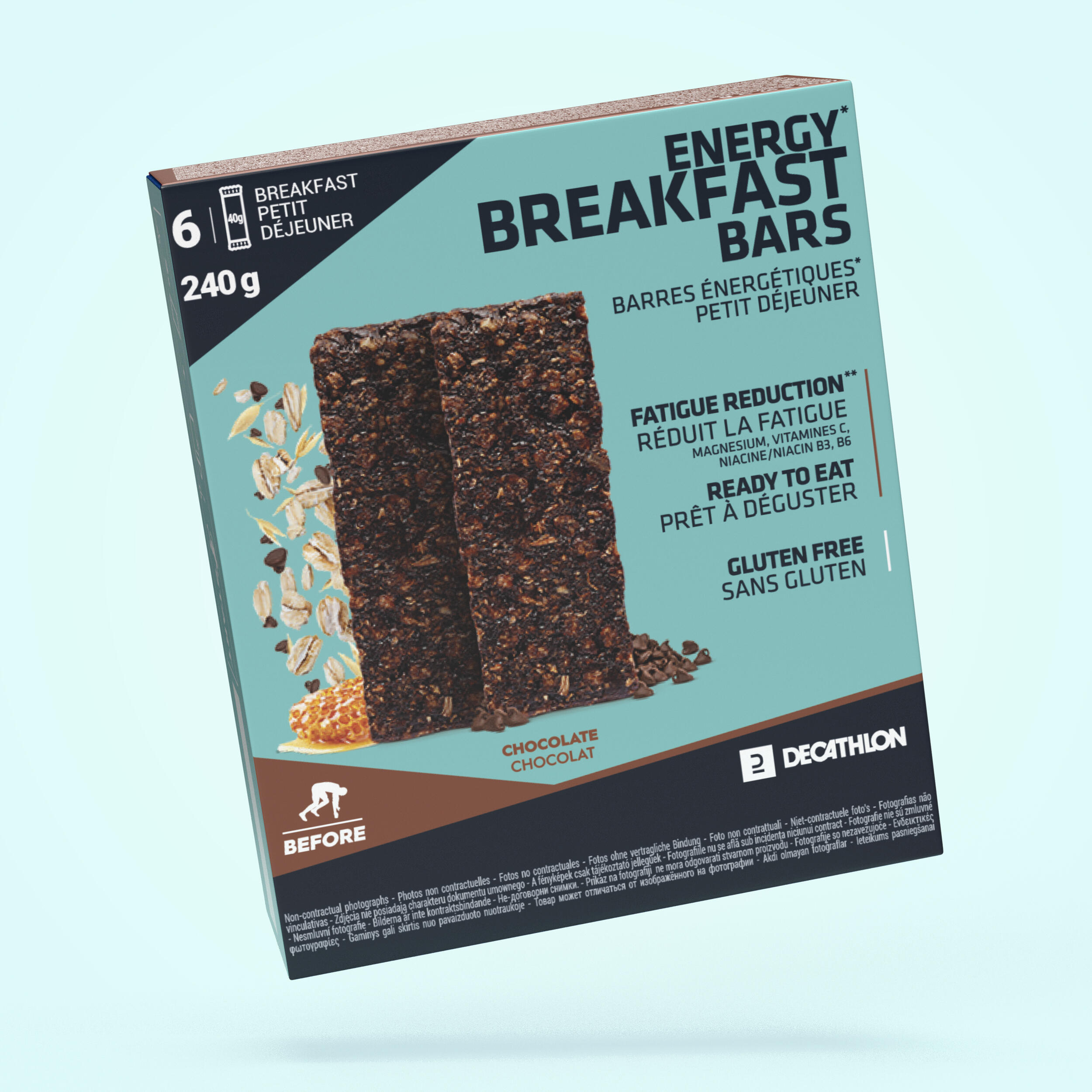 Baton cu ciocolată mic dejun x 6 Fără gluten APTONIA imagine 2022