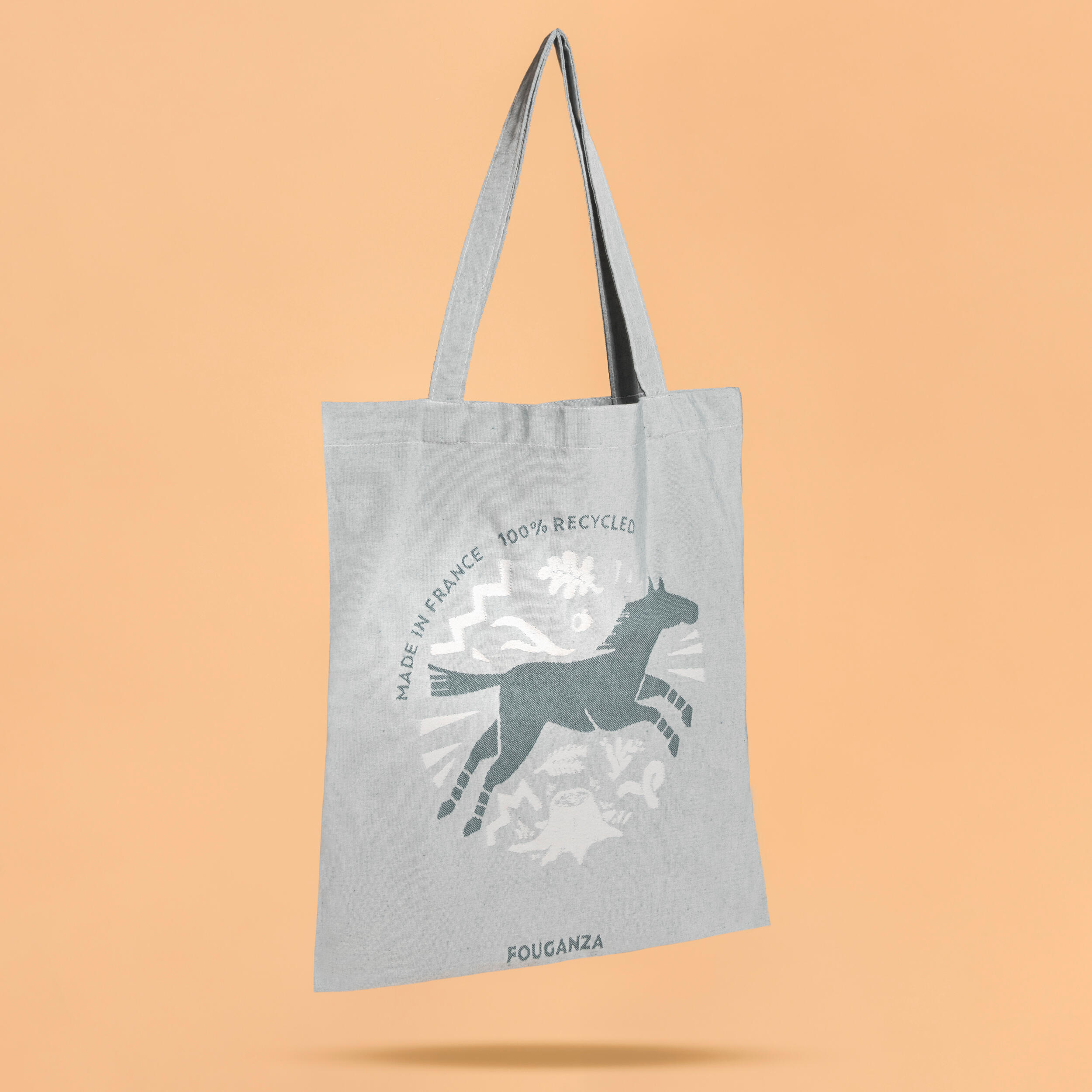 Horse Riding Tote Bag Made in France - Blue