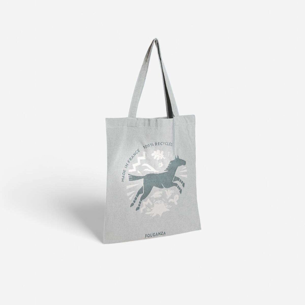 Tote bag équitation turquoise MADE IN FRANCE