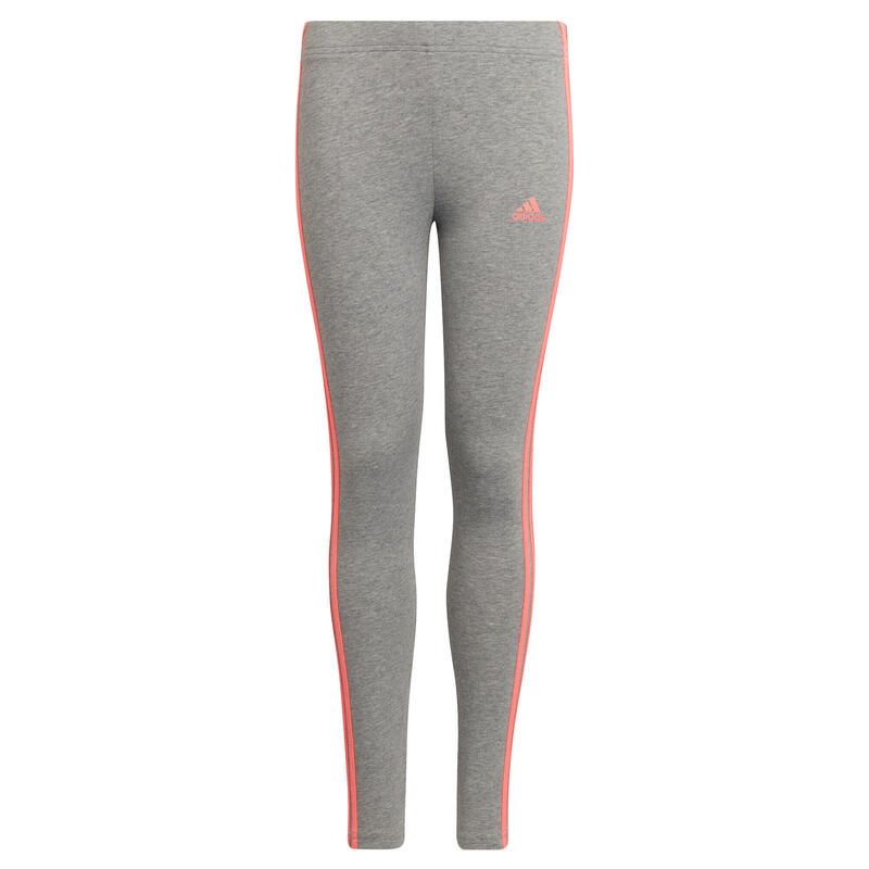 LEGGING ADIDAS 3 STRIPES GRIS CHINE / ROSE FILLE