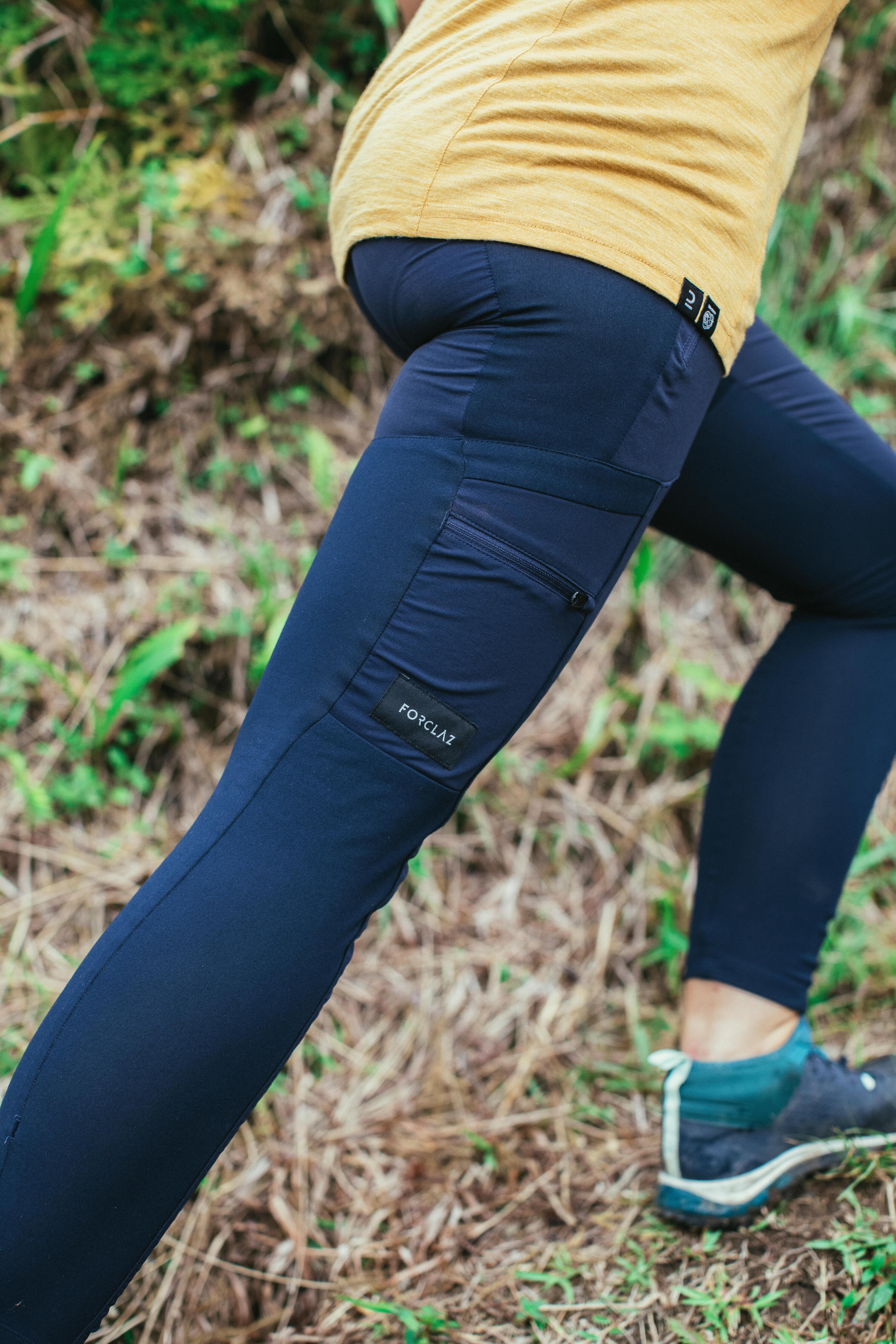 Women's Travel Trekking Heavy-Duty Leggings Travel 500 - navy 2/8