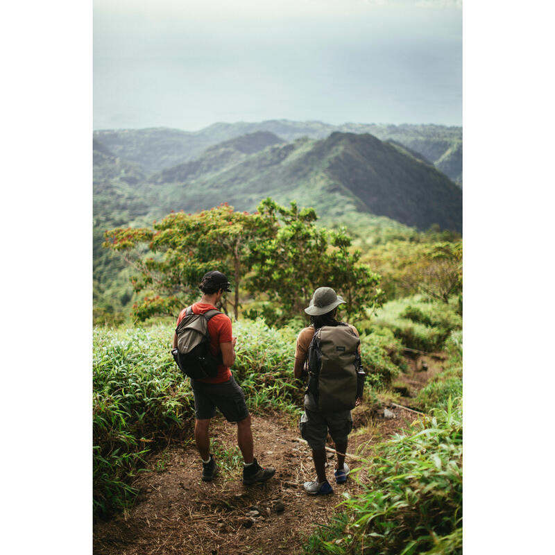 Pantalon desmontable montaña y trekking Hombre Travel 500 gris