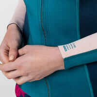 Women's top anti-UV long-sleeved 1.5 mm neoprene blue