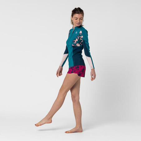 Футболка неопренова жіноча 900 з довгими рукавами синя