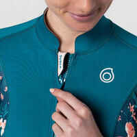 Women's top anti-UV long-sleeved 1.5 mm neoprene blue