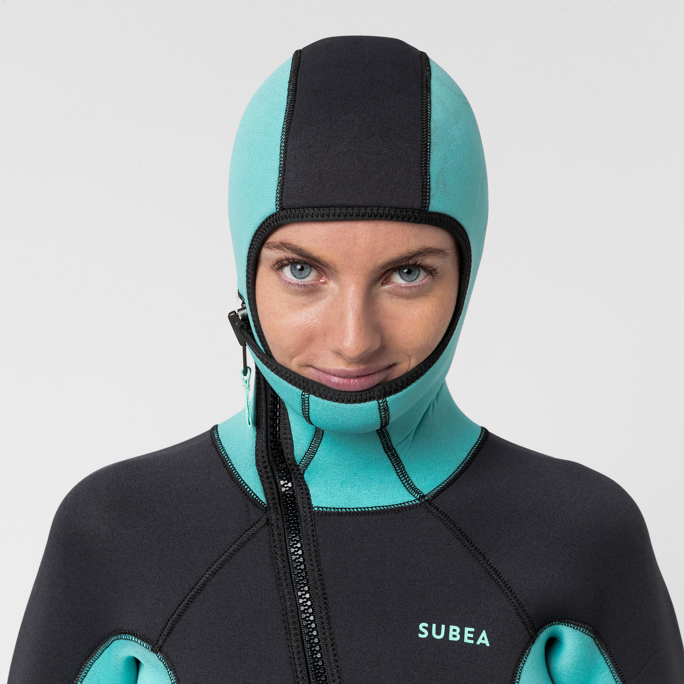 Women's diving wetsuit 5 mm neoprene SCD 500 grey and blue 5/10
