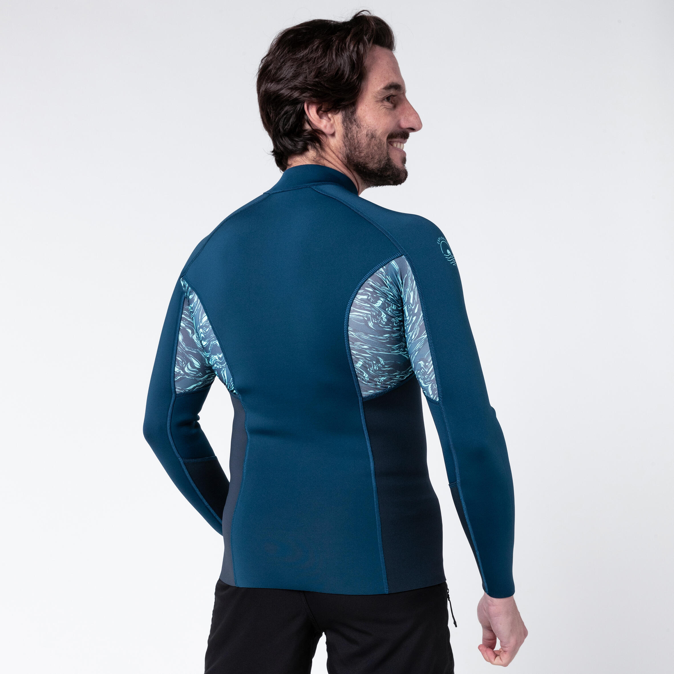 Men's top anti-UV long-sleeved 1.5 mm neoprene - Blue 4/5