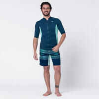 Men's anti-UV short-sleeved 1 mm neoprene top - blue