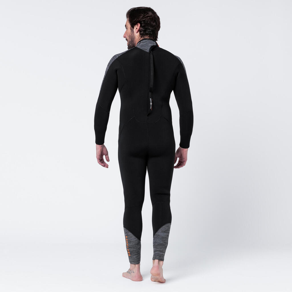 Men’s neoprene scuba diving wetsuit AQUAFLEX 5mm - black/grey