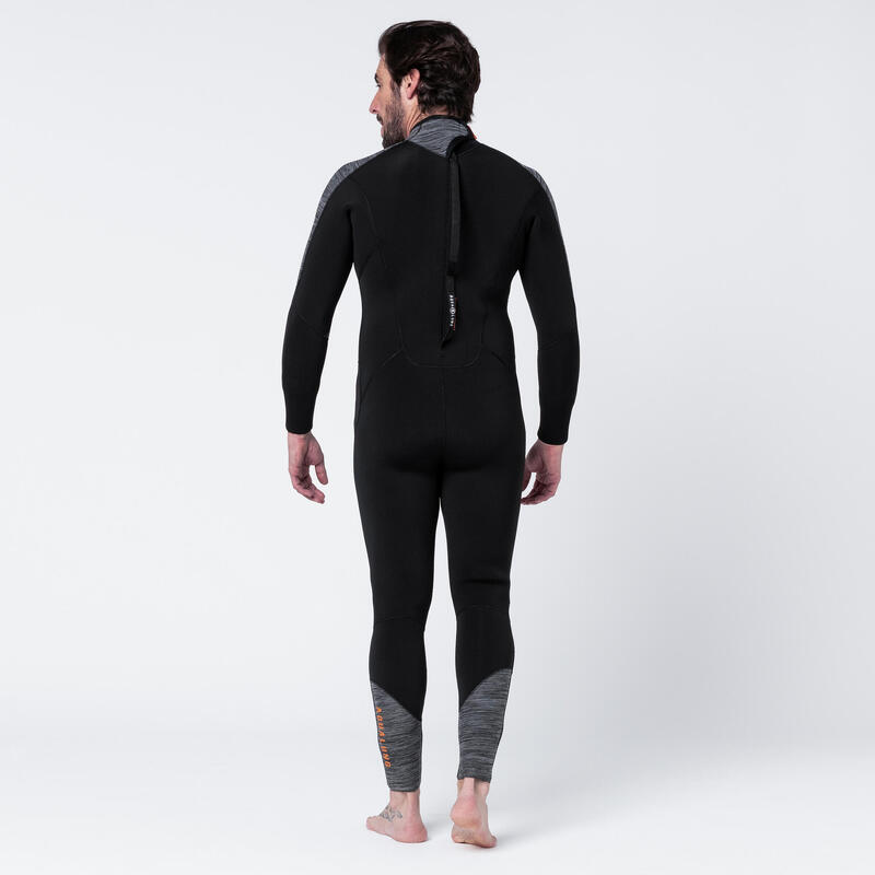 Traje Buceo Aqualung Aquaflex Hombre Negro/Gris Neopreno 5 mm