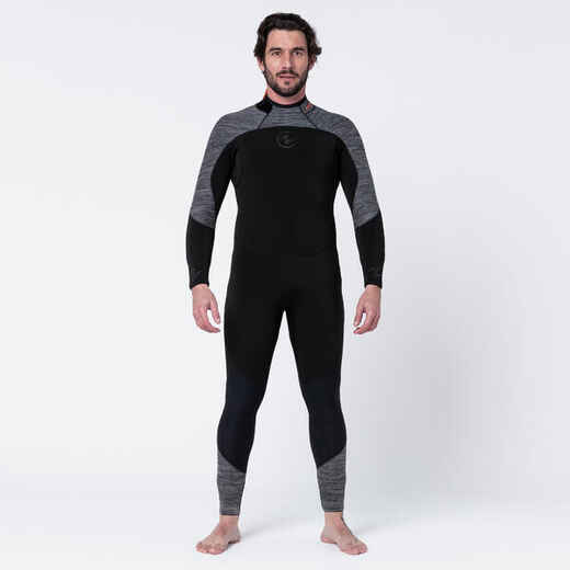 
      Vyriškas nardymo kostiumas iš 5 mm storio neopreno „Aquaflex“, juodas, pilkas
  