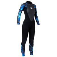 Combinaison Plongée Aqualung Femme néoprène 3mm - HYDROFLEX Noir/Bleu