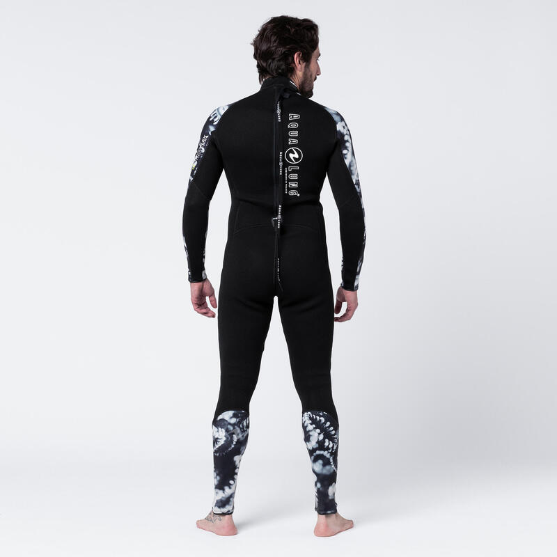 Neopreno buceo con botella Hombre 3mm Hydroflex negro blanco