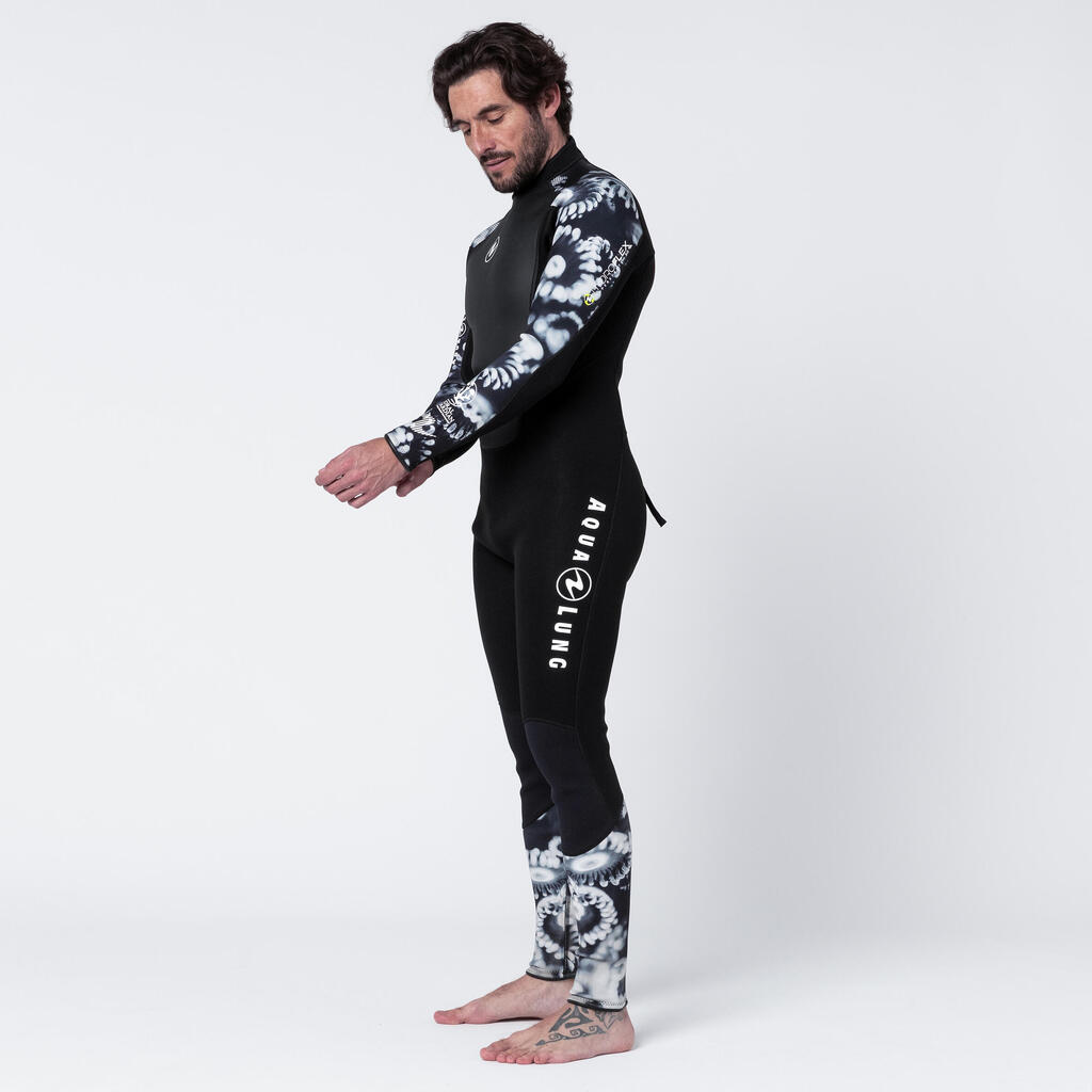 Men's diving wetsuit 3mm neoprene Aqualung - HYDROFLEX Black/White