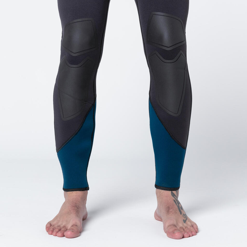 Vīriešu neoprēna hidrotērps niršanai ar akvalangu “SCD 100”, 5 mm, melns, zils