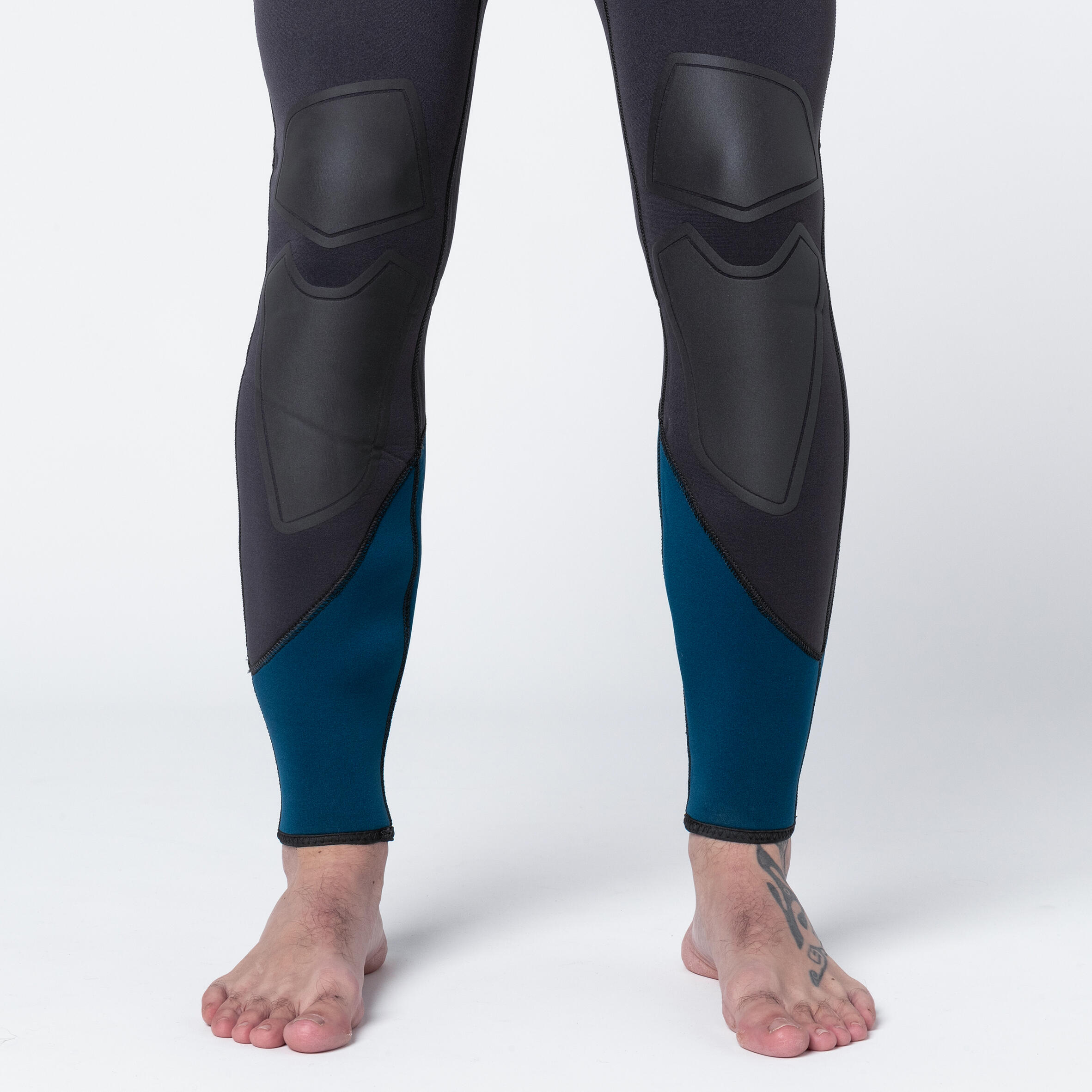Men's diving wetsuit 5 mm neoprene SCD 500 black and blue 4/9