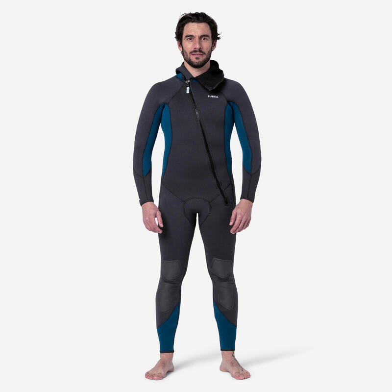 Neoprenanzug Tauchen Herren SCD 500 5 mm schwarz/blau