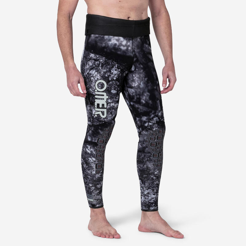 Neoprenhose Herren 5 mm Glattneopren Freediving - Omer Blackstone