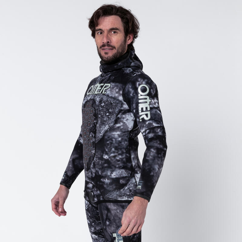 Veste Chasse sous-marine OMER Homme néoprène refendu 5mm - BLACKSTONE