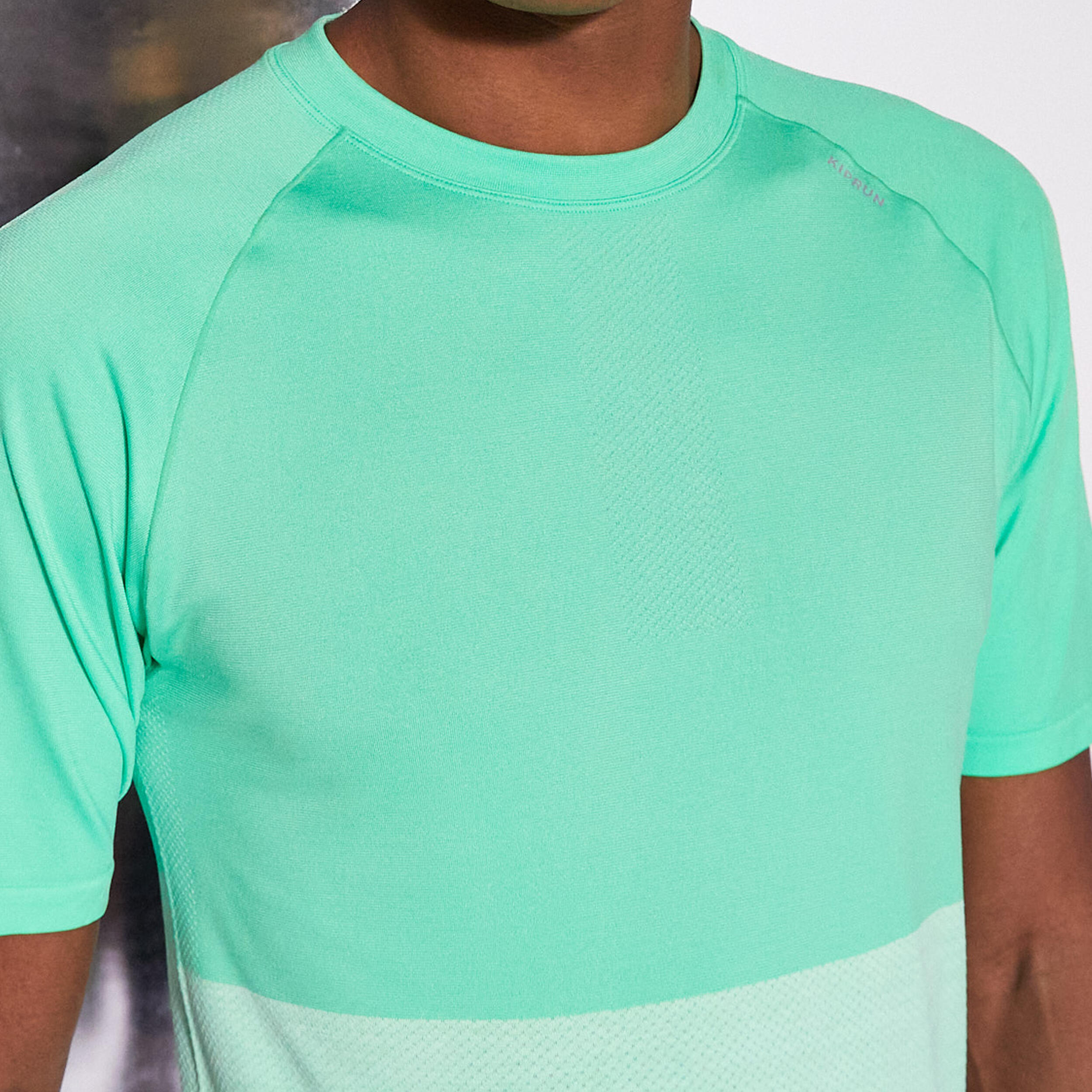 MEN'S RUNNING BREATHABLE T-SHIRT CARE - LIMITED EDITION NEON GREEN 4/10