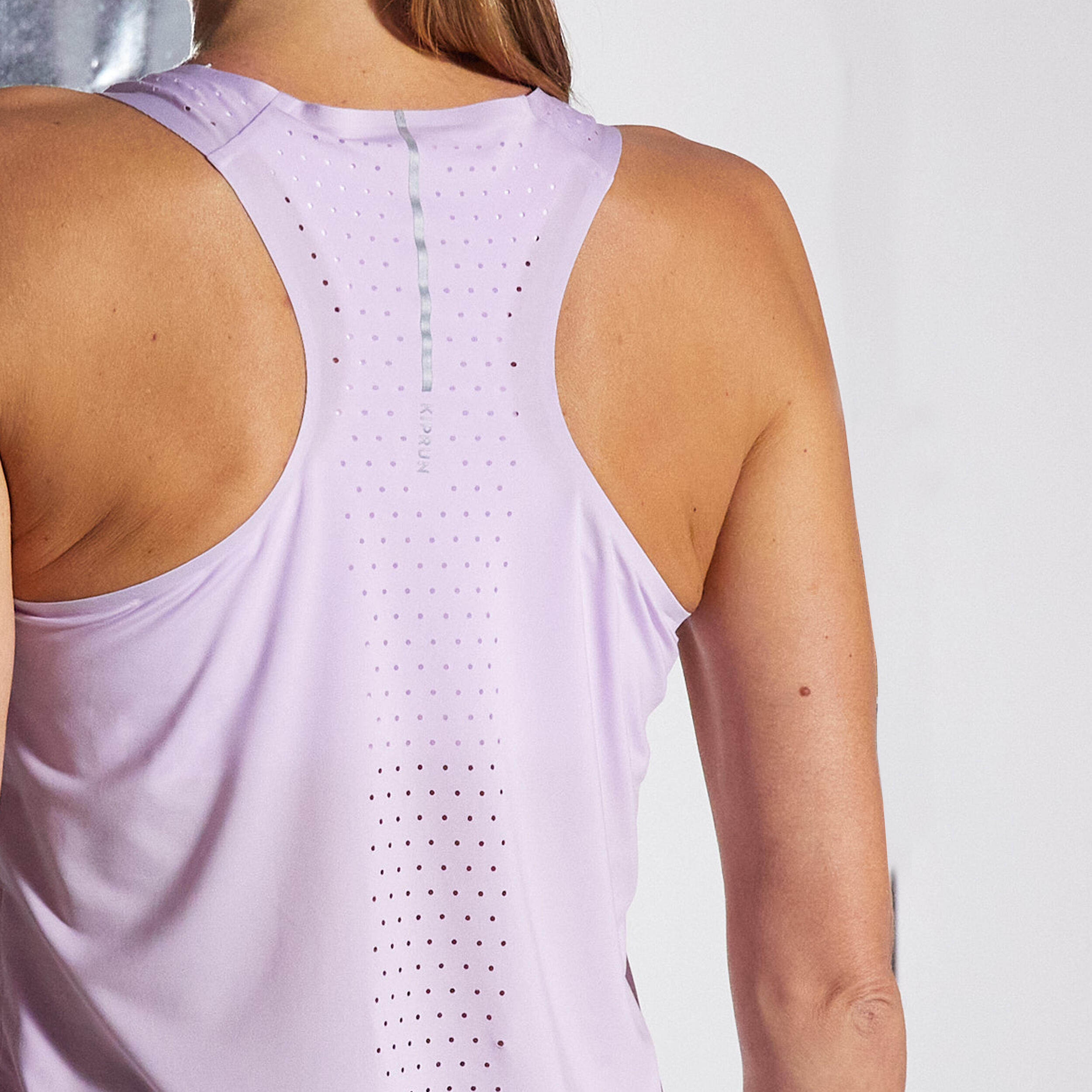 Women's Lightweight Running Tank Top Run 900 - mauve 3/8