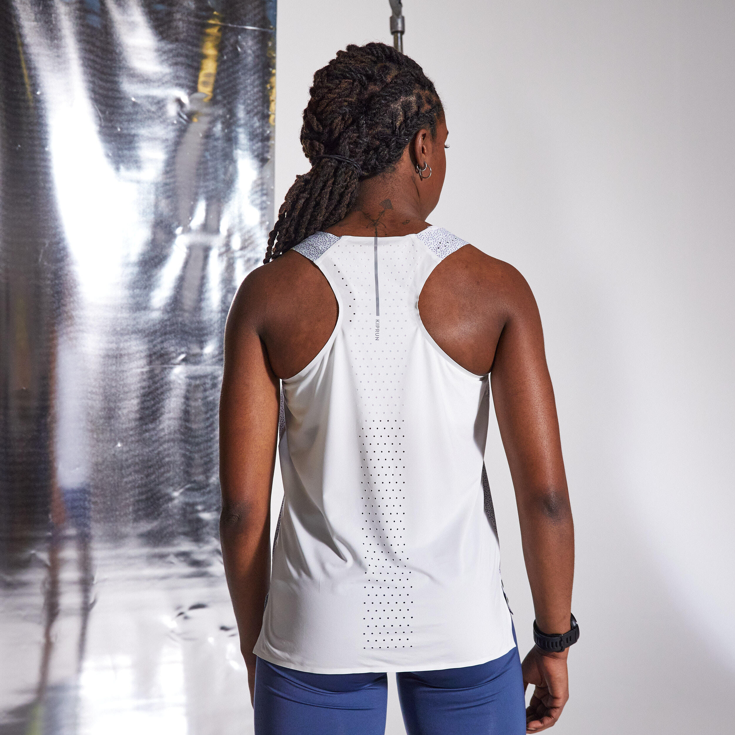 Women's Lightweight Running Tank Top Run 900 - white 3/9