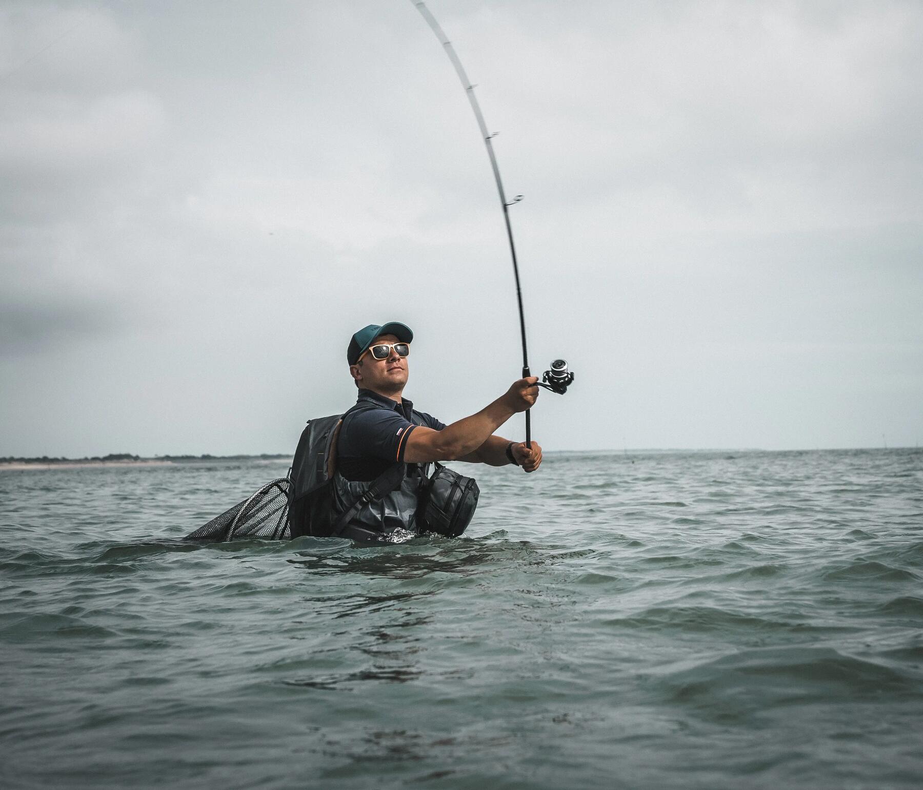 canne de pêche à la traine