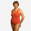Jednodijelni kupaći kostim za aquagym Ines ženski crveni 