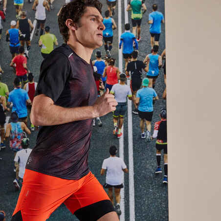 Men's Running Breathable T-Shirt Kiprun Light - limited edition black red