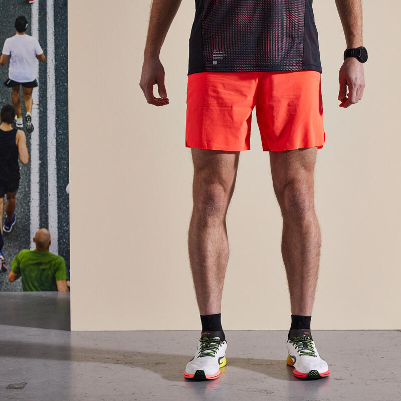 SHORT RUNNING HOMME LEGER KIPRUN LIGHT ROUGE EDITION LIMITEE