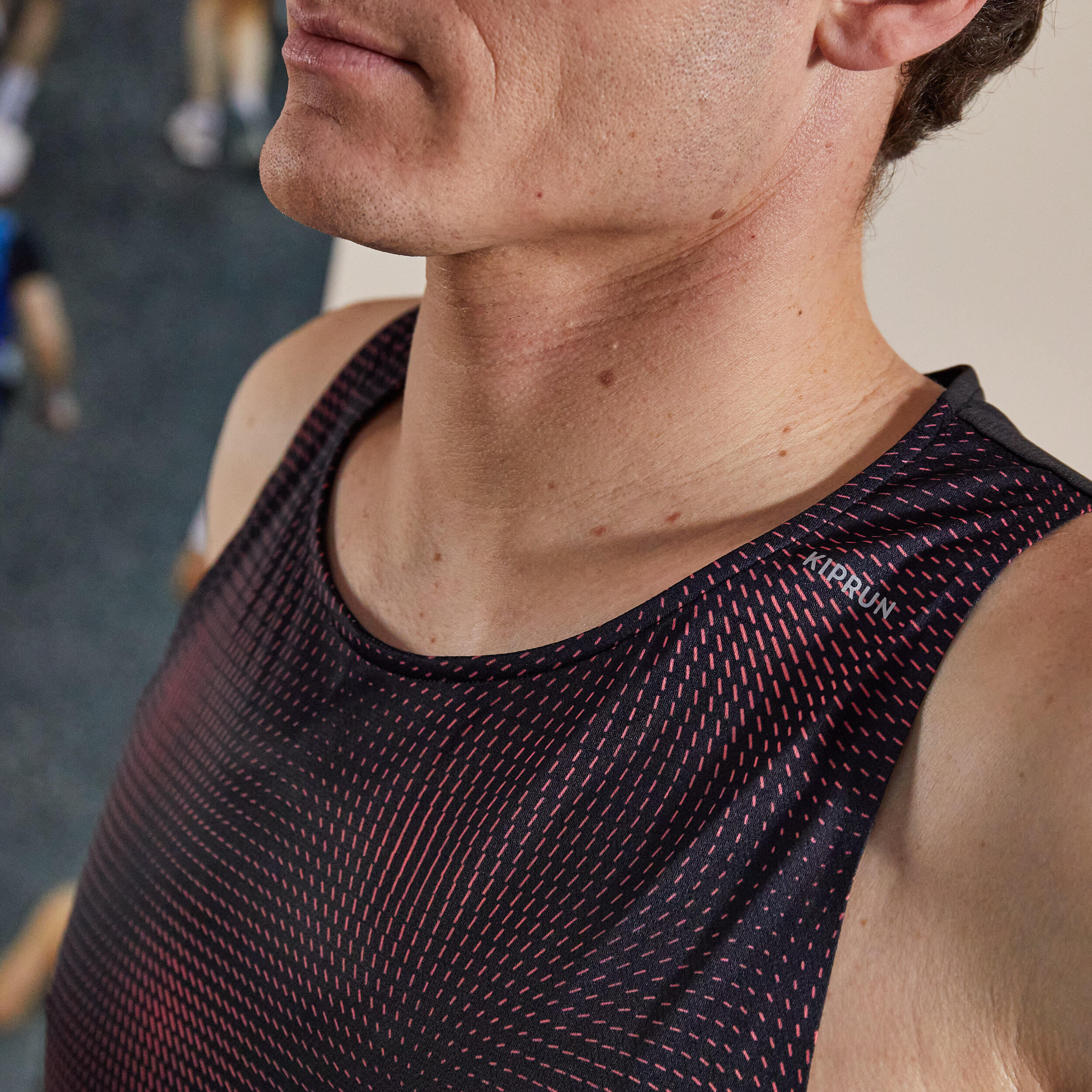 Men's Breathable Running Tank Top Kiprun Light - limited edition red 3/7
