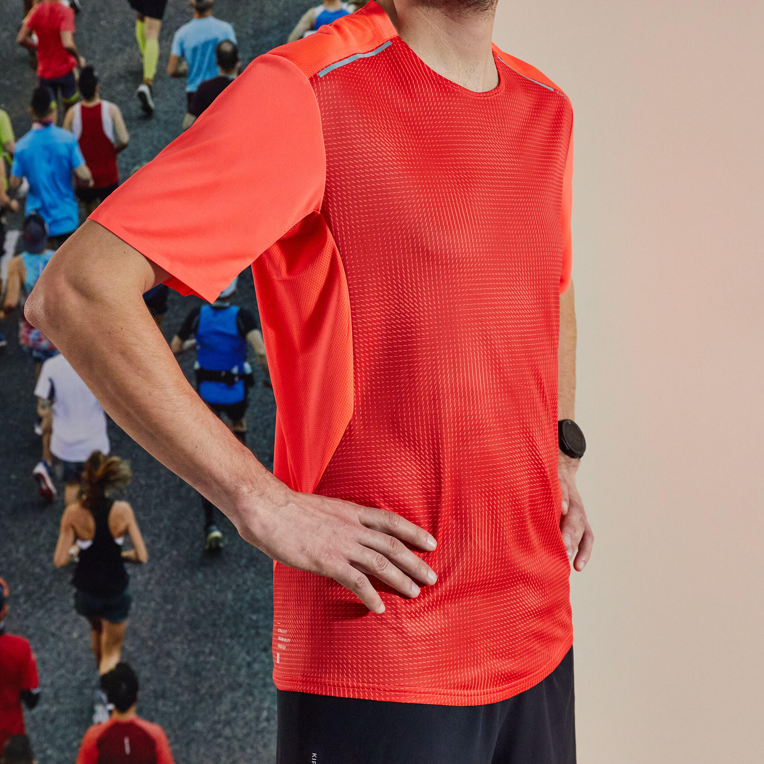 Men's Running Breathable T-Shirt Kiprun Light - limited edition red 3/10