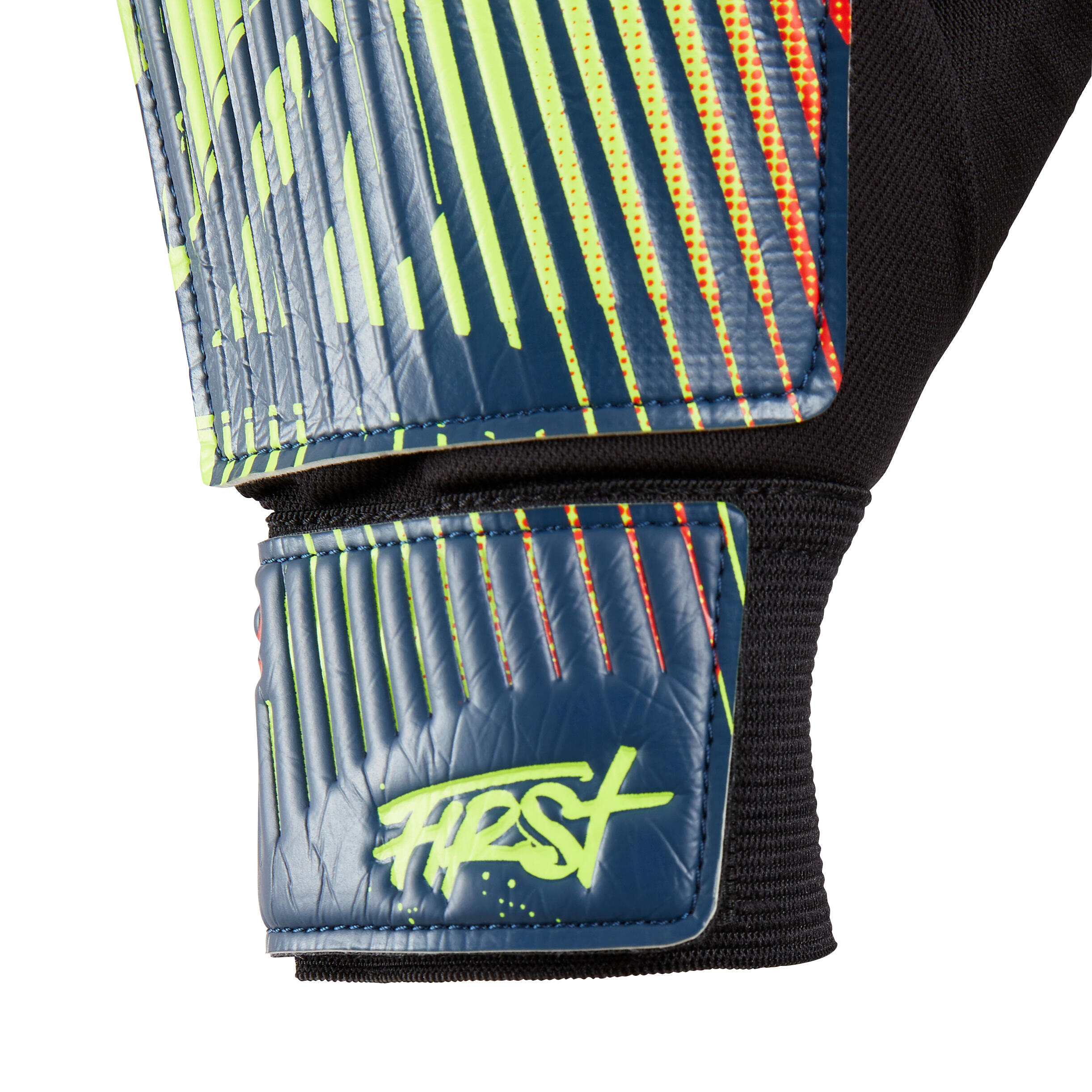 First Soccer Goalkeeper Gloves - Kids - black, Fluo lime yellow, Scarlet  red - Kipsta - Decathlon