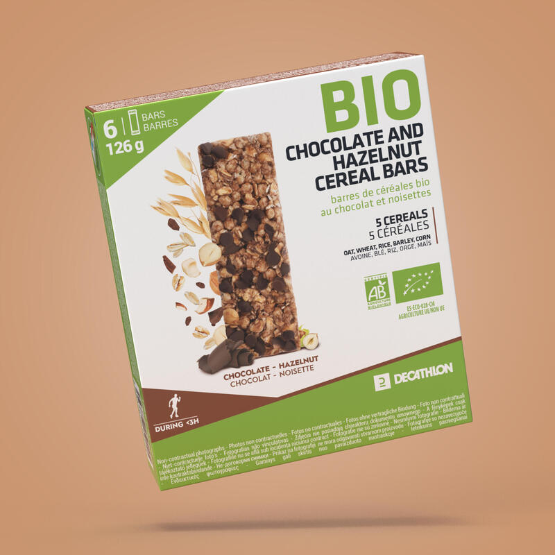 Bio cereální tyčinky čokoládovo-oříškové 6 × 21 g