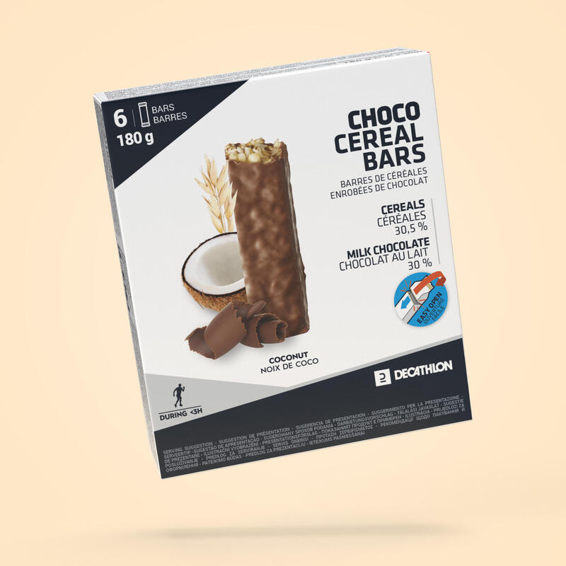 Baton de Cereale cu Cocos Învelit în Ciocolată x6 