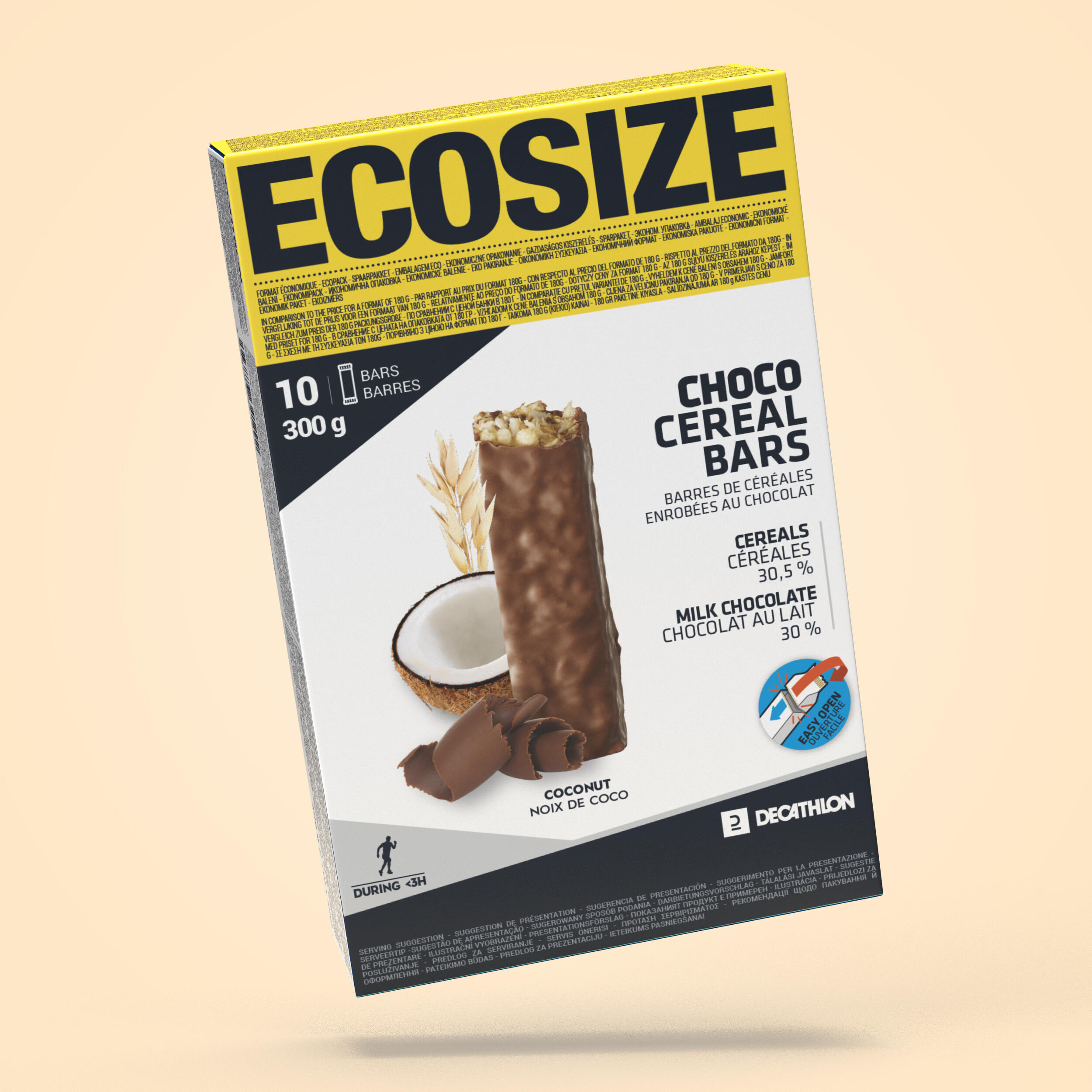 Baton de Cereale cu Cocos Învelit în Ciocolată x10